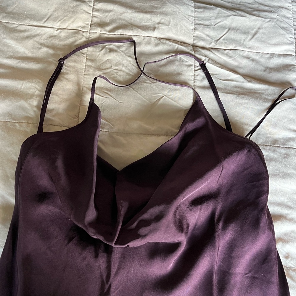 Silk purple slip dress - Picture 2 of 5